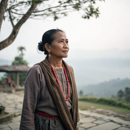 Karo Batak woman from Karo Highlands (Karo Regency) of North Sumatra, Indonesia, plus parts of Deli Serdang, Langkat and Dairi regencies and the city of Medan