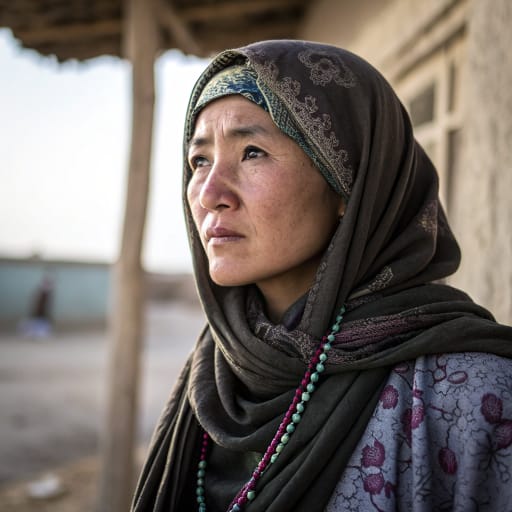 Kashgaris woman from Kashgar oasis and prefecture at the western edge of the Tarim Basin, Xinjiang, China; descendant communities of 19th-century migrants in the Fergana Valley (Uzbekistan, Kyrgyzstan)., related phenotype reference