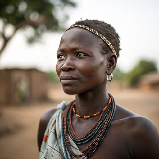 Kassena woman from Upper East Region of northern Ghana, around Navrongo and Paga, and Nahouri Province in southern Burkina Faso, around Pô and Tiébélé.