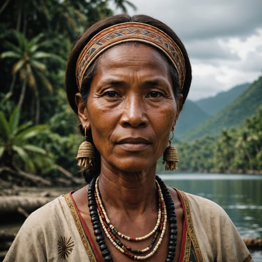 Kayeli woman from Villages around Kayeli Bay on the east coast of Buru island, Maluku province, Indonesia