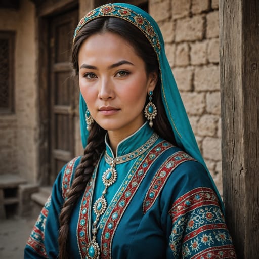Kazakh Uzbekistan woman from Uzbekistan (Kazakh-descended residents)