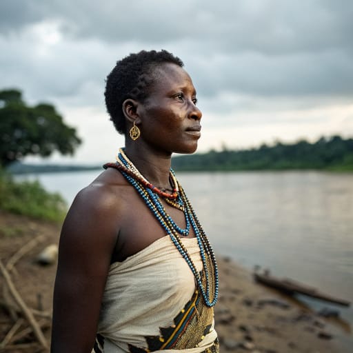 Kele woman from Scattered villages across central and western Gabon, from the hinterland of the Gabon estuary through the middle Ogooué River valley, related phenotype reference