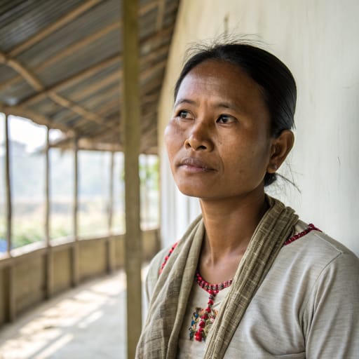 Khumi woman from Paletwa Township in southern Chin State and neighboring northern Rakhine State, Myanmar; Bandarban District in the Chittagong Hill Tracts, Bangladesh
