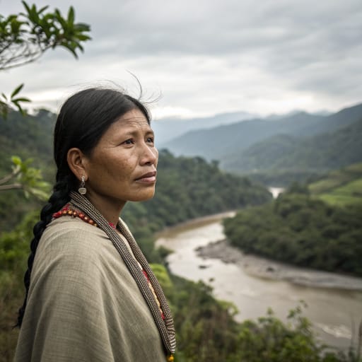 Kichwa-Lamista woman from Lamas and the surrounding high-jungle valleys of the Mayo and Huallaga rivers, San Martín Region, northeastern Peru