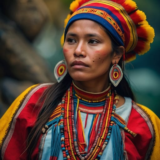 Kichwa woman from Ecuador (Andean highlands and Amazon)