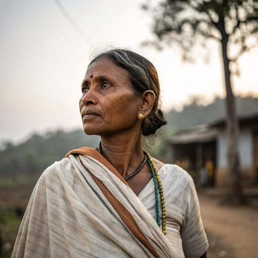 Kodaku woman from Northern Chhattisgarh, India, chiefly the Surguja region (Surguja, Balrampur, Jashpur and nearby districts), with smaller numbers in adjoining states.