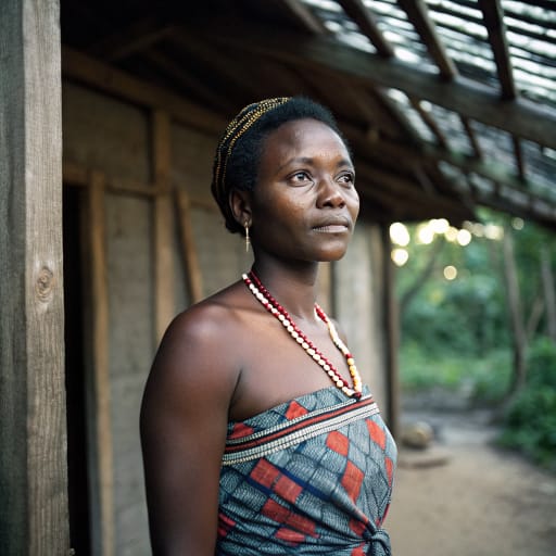 Kombe woman from Coastal Río Muni, mainland Equatorial Guinea, especially around Bata and Mbini (Río Benito)., related phenotype reference