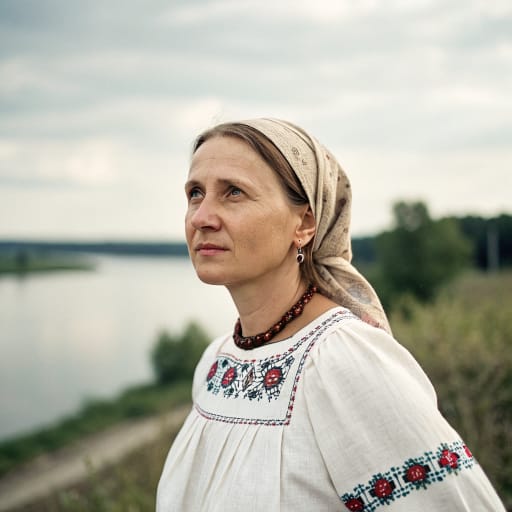 Krivichs woman from Upper Dnieper, Western Dvina and Volga basins: northern and eastern Belarus and the Smolensk, Pskov and Tver regions of Russia, related phenotype reference