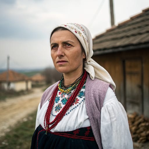 Krobyzoi woman from Lands between the lower Danube and the Balkan Mountains, inland from the Black Sea coast: Dobruja and northeastern Bulgaria (modern Bulgaria and Romania)