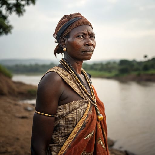 Kuba woman from Kasai region, central DR Congo (between the Kasai and Sankuru rivers) — Middle Africa