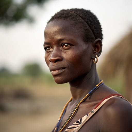 Kulango woman from Northeastern Côte d'Ivoire around Bouna and Bondoukou, including the Comoé National Park area, and neighboring western Ghana