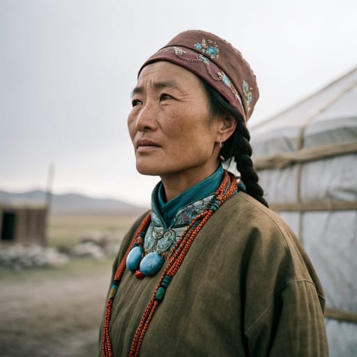 Kumo Xi woman from The Xar Moron and Laoha river basins of present-day eastern Inner Mongolia, western Liaoning, and northern Hebei, China