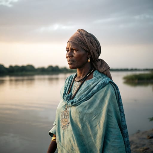 Kurtey woman from Islands and banks of the Niger River in western Niger, mainly in the Tillabéri Region between the Malian border and Niamey, related phenotype reference