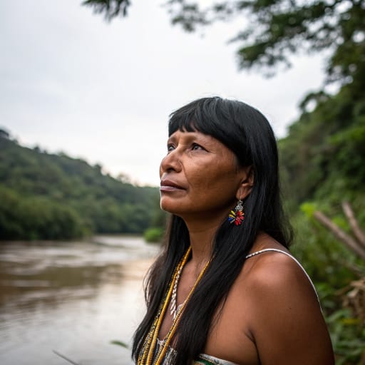 Kuruaya woman from Curuá River, a tributary of the Iriri in the Xingu basin, and the city of Altamira, Pará, Brazil, related phenotype reference