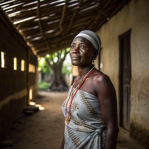 Kyode woman from Nkwanta area of the Oti Region (formerly the northern Volta Region), eastern Ghana, near the Togo border