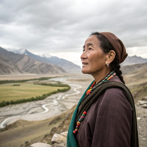 Ladakhis woman from Ladakh union territory, India: the upper Indus valley around Leh, with Zanskar, Nubra, the Changthang plateau and Kargil district., related phenotype reference