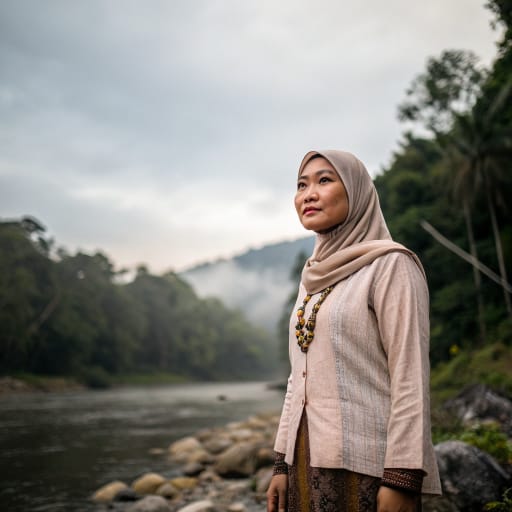 Lahat woman from Lahat Regency, in the Lematang River highlands of South Sumatra province, Indonesia