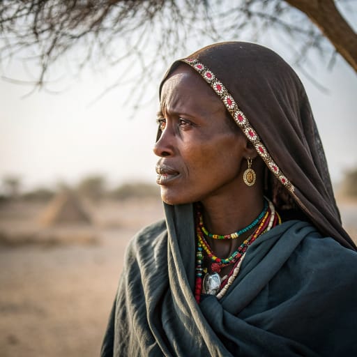 Lahawin woman from The Butana plain and the Atbara River country of eastern Sudan, mainly Kassala and Gedaref states, including the New Halfa area., related phenotype reference