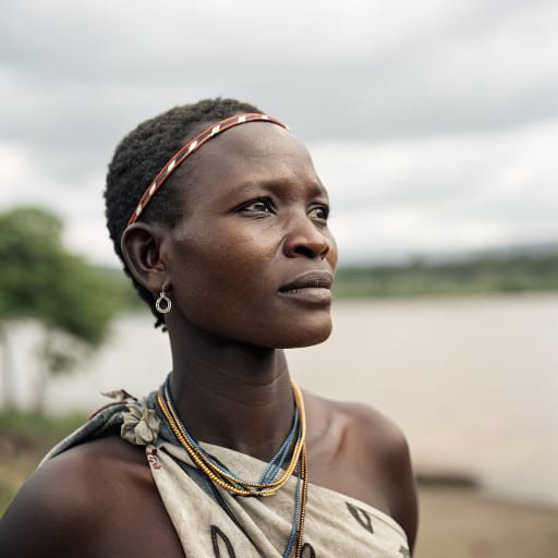 Landuma woman from Boké Region of northwestern Guinea, in the uplands along the Rio Nunez around the town of Boké, related phenotype reference