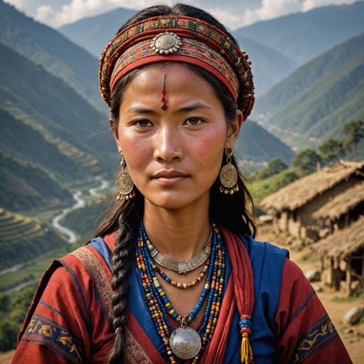 Limbu woman from Nepal (eastern hills) — South Asia