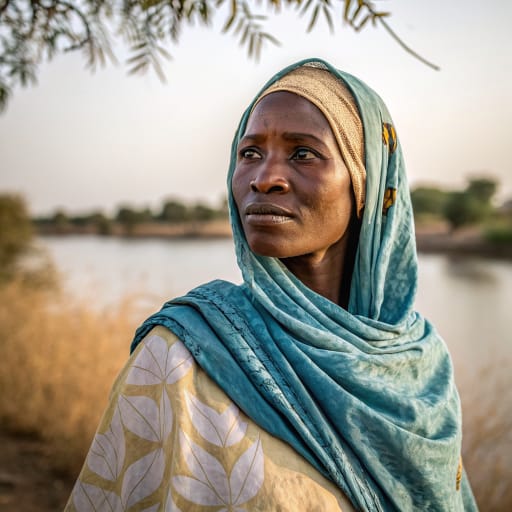 Lisi woman from Around Lake Fitri in the Batha region of central Chad, related phenotype reference