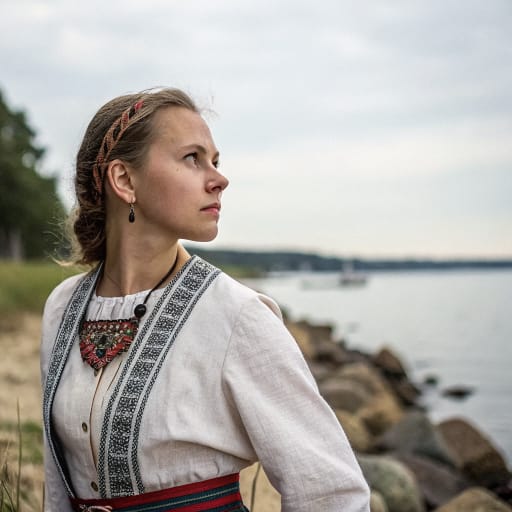 Livonians woman from Livonian Coast, Courland, Latvia — Northern Europe
