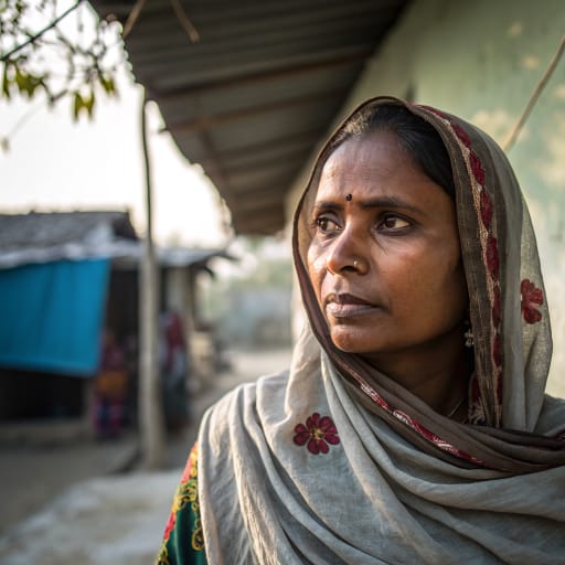 Lodha Muslims woman from Southwestern West Bengal, India, mainly the former Midnapore district (now Paschim Medinipur and Jhargram); the wider Lodha also live in Mayurbhanj, Odisha.