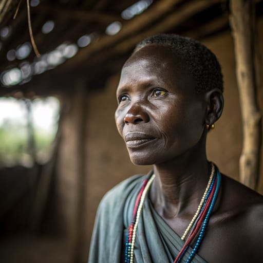 Logo woman from Faradje Territory in Haut-Uele Province, northeastern Democratic Republic of the Congo, with communities around Watsa and Aba, near Yei in South Sudan, and small numbers in Uganda., related phenotype reference