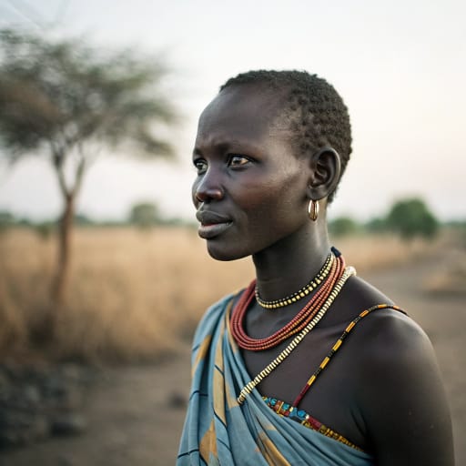 Logol woman from Nuba Mountains, South Kordofan state, Sudan, related phenotype reference