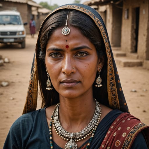 Lohana woman from Sindh in Pakistan, and Kutch, Saurashtra and mainland Gujarat in India, with large settled communities in Mumbai, East Africa and the United Kingdom.