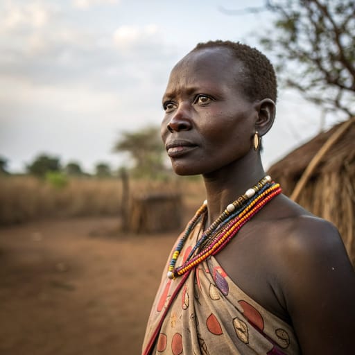 Lokoya woman from Hill villages between Juba and Torit, South Sudan, including Liria, Lokiliri, Ngangala, Langabu, Ngulere and Lowoi, across the Central and Eastern Equatoria boundary; many now live in Juba., related phenotype reference