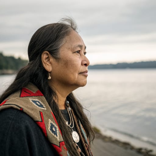 Lummi woman from Bellingham Bay, the Lummi Peninsula and the lower Nooksack River in Whatcom County, northwest Washington State, United States; historically also the San Juan Islands., related phenotype reference
