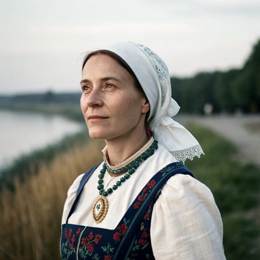 Lutici woman from Between the Elbe and Oder rivers, in present-day Mecklenburg-Vorpommern and northern Brandenburg, Germany