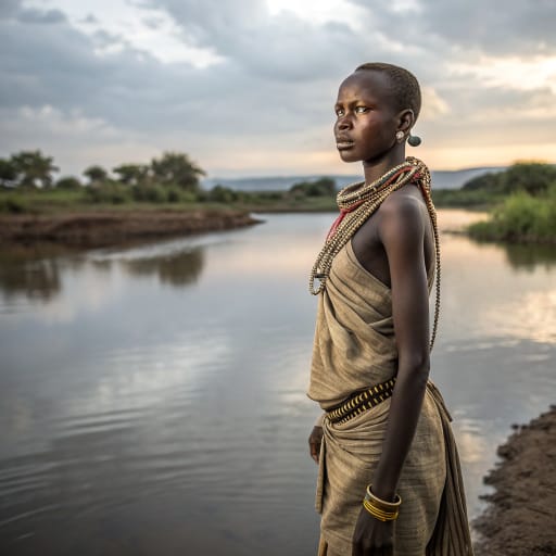 Maale woman from Maale district in South Omo Zone, South Ethiopia Regional State, southwestern Ethiopia, east of the Ari highlands and north of the Banna and Tsamai