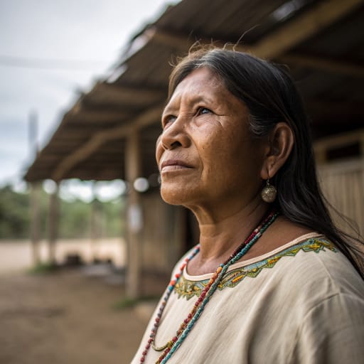 Machinere woman from Upper Iaco and Purus river basin in Acre state, Brazil, chiefly the Mamoadate Indigenous Land; smaller communities in Pando department, Bolivia, related phenotype reference