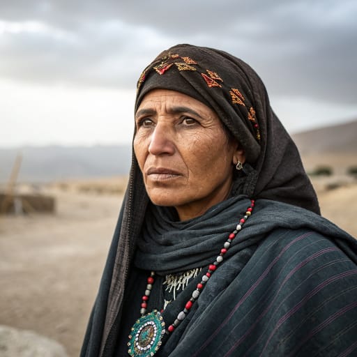 Maghrawa woman from The Chelif valley and high plains of western Algeria, extending to Tlemcen and the Moulouya; later Fez and eastern Morocco, Sijilmasa, and Tripolitania in Libya., related phenotype reference