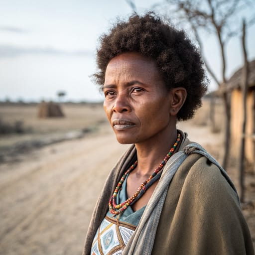 Mahafaly woman from The semi-arid plains between the Onilahy and Menarandra rivers in southwestern Madagascar, around Betioky and Ampanihy, related phenotype reference