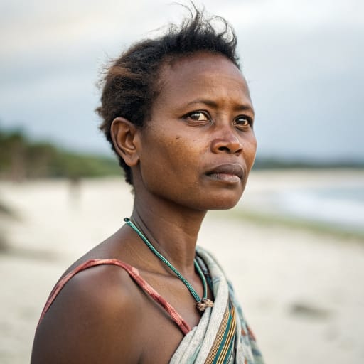 Makoa woman from Communities along the western coast of Madagascar; ancestral origins in northern Mozambique and its interior, related phenotype reference
