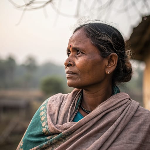 Malto woman from Rajmahal Hills of northeastern Jharkhand, India, chiefly Sahebganj, Godda and Pakur districts, with smaller communities in neighboring Bihar and West Bengal.