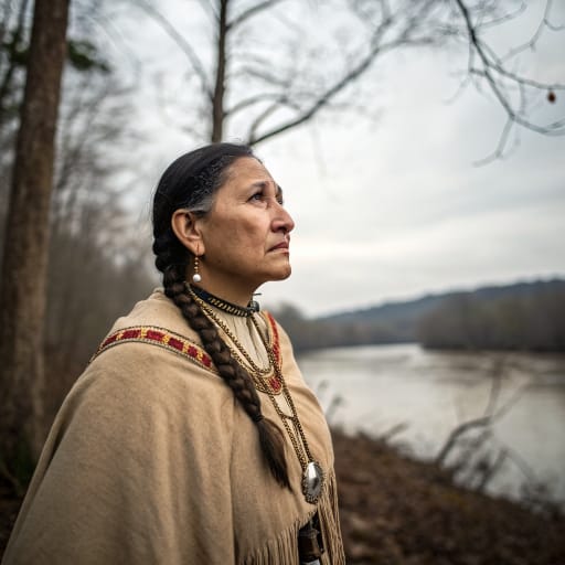 Manahoac woman from Upper Rappahannock and Rapidan river valleys in the Virginia Piedmont, between the fall line near Fredericksburg and the Blue Ridge, United States, related phenotype reference