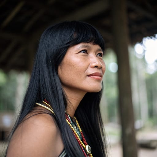 Mangka'ak woman from Sabah, Malaysia, in northern Borneo