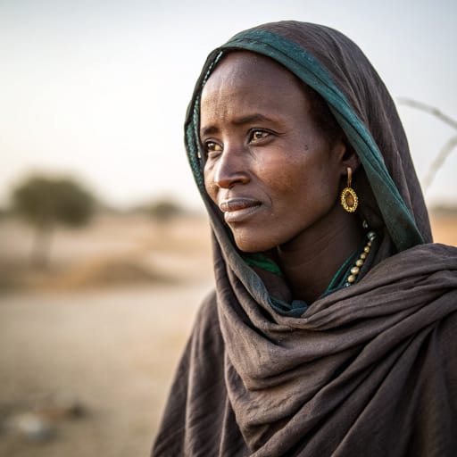 Mararit woman from Eastern Chad, mainly the Wadi Fira region around Am Zoer, with a smaller population across the border in Darfur, Sudan., related phenotype reference