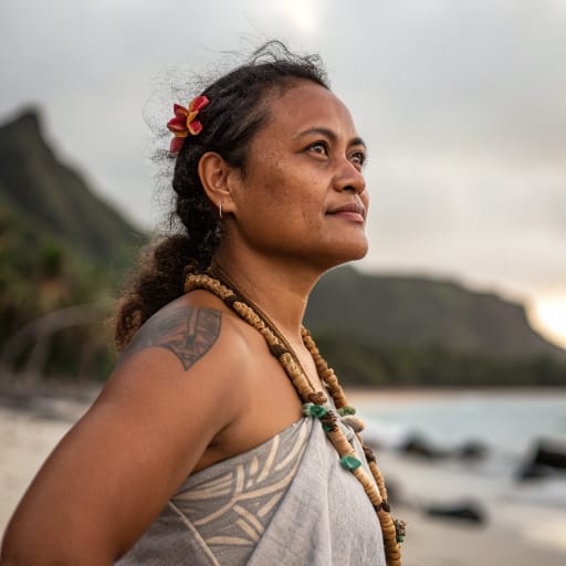 Marquesans woman from Marquesas Islands (Te Henua Enana), French Polynesia: Nuku Hiva, Ua Pou, Ua Huka, Hiva Oa, Tahuata and Fatu Hiva; a large community also lives in Tahiti.