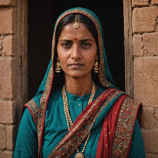 Marwari Muslims woman from Marwar in western Rajasthan, India, around Jodhpur, Nagaur, Barmer and Pali; also Sindh, Pakistan, especially Karachi, since Partition in 1947