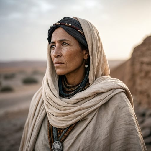Mazices woman from Ancient North Africa: the Mauretanian provinces (now Morocco and western Algeria) and, in late antiquity, the desert margins of Libya and Egypt's Western Desert