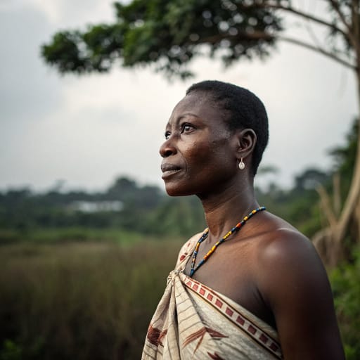 Mbato woman from Villages east of Abidjan around Bingerville and the Potou Lagoon, southeastern Côte d'Ivoire