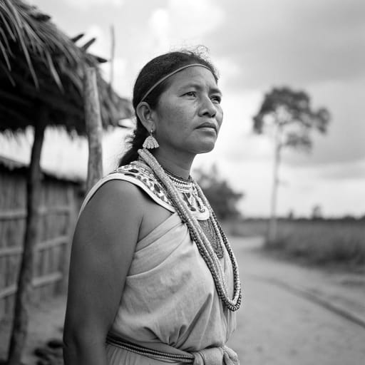 Mbayá woman from The upper Paraguay River basin: the northern Gran Chaco and the lands east of the river, in present-day northern Paraguay and Mato Grosso do Sul, Brazil