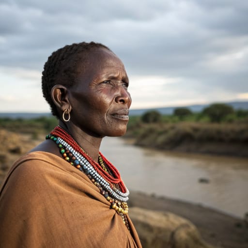 Mbeere woman from Lower, semi-arid southeastern slopes of Mount Kenya down to the Tana River: Mbeere North and Mbeere South in Embu County, Kenya, around Siakago, Kiritiri and Ishiara., related phenotype reference