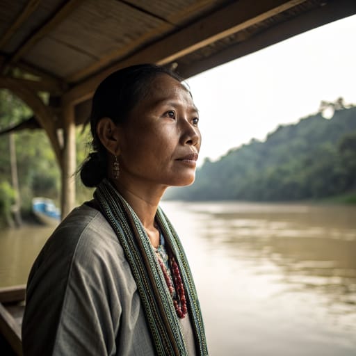 Mendriq woman from Interior Kelantan, Malaysia, mainly the Nenggiri River area of Gua Musang district