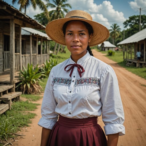 Mennonite Belizean woman from Belize — related phenotype reference